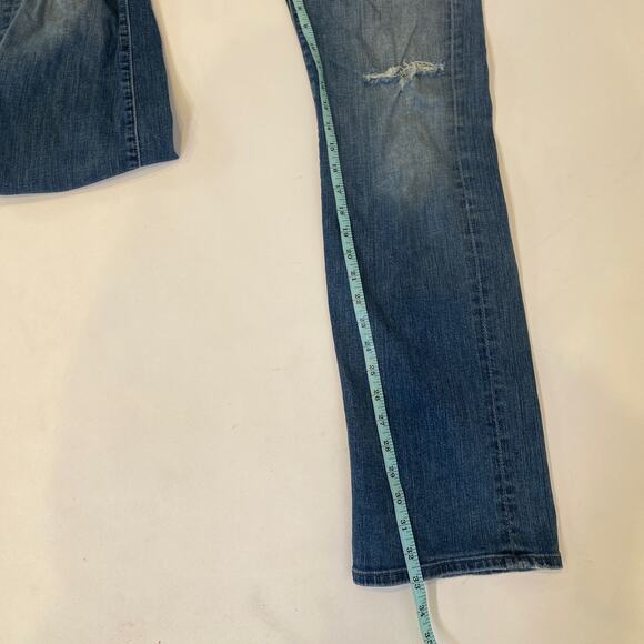 7FAMK Austyn Relaxed Fit Distressed Straight Leg Men’s Jeans Sz 33 Cotton - Picture 14 of 16